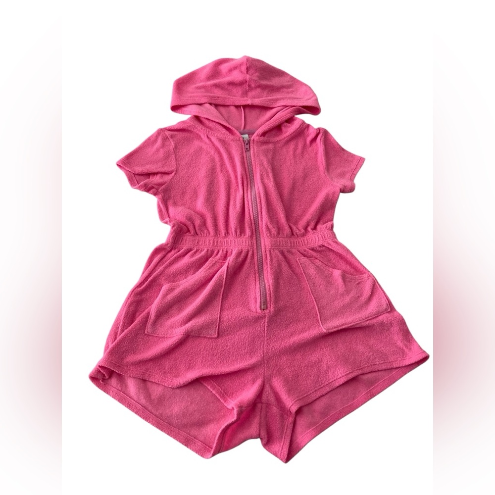 Girls pink terrycloth coverup size small